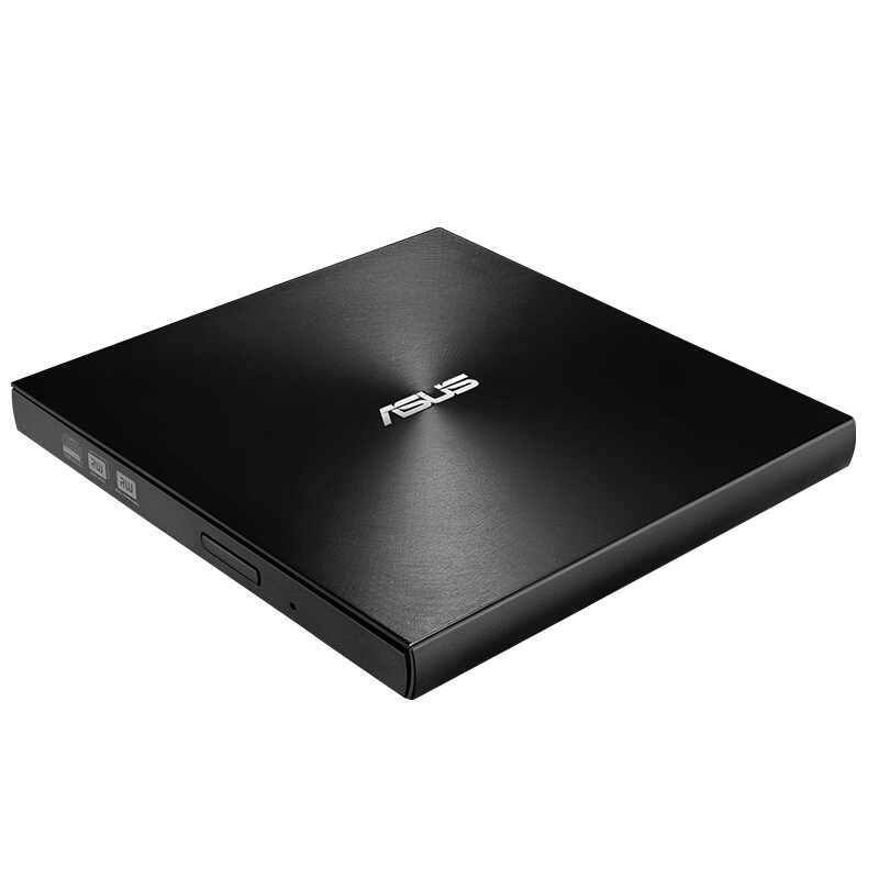 华硕（ASUS）8倍速 外置DVD刻录机 移动光驱 支持USB/Type-C接口 黑色