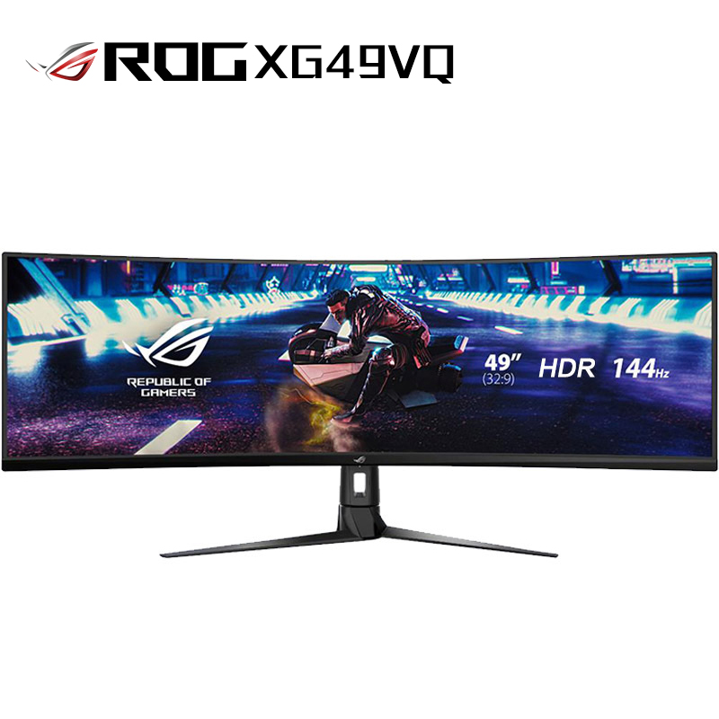 ROG XG49VQ 49英寸144Hz 32:9 144Hz曲面显示屏电脑显示器超宽曲面屏高清电竞显示器