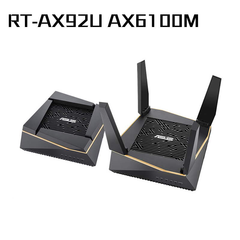 华硕（ASUS）RT-AX92U AX6100M三频千兆WIFI无线路由器大户型分布式全屋覆盖WiFi6免费上门安装