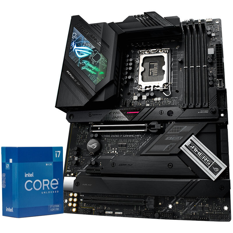 ROG STRIX Z690-F GAMING WIFI主板+intel i7-12700K【板U套装】